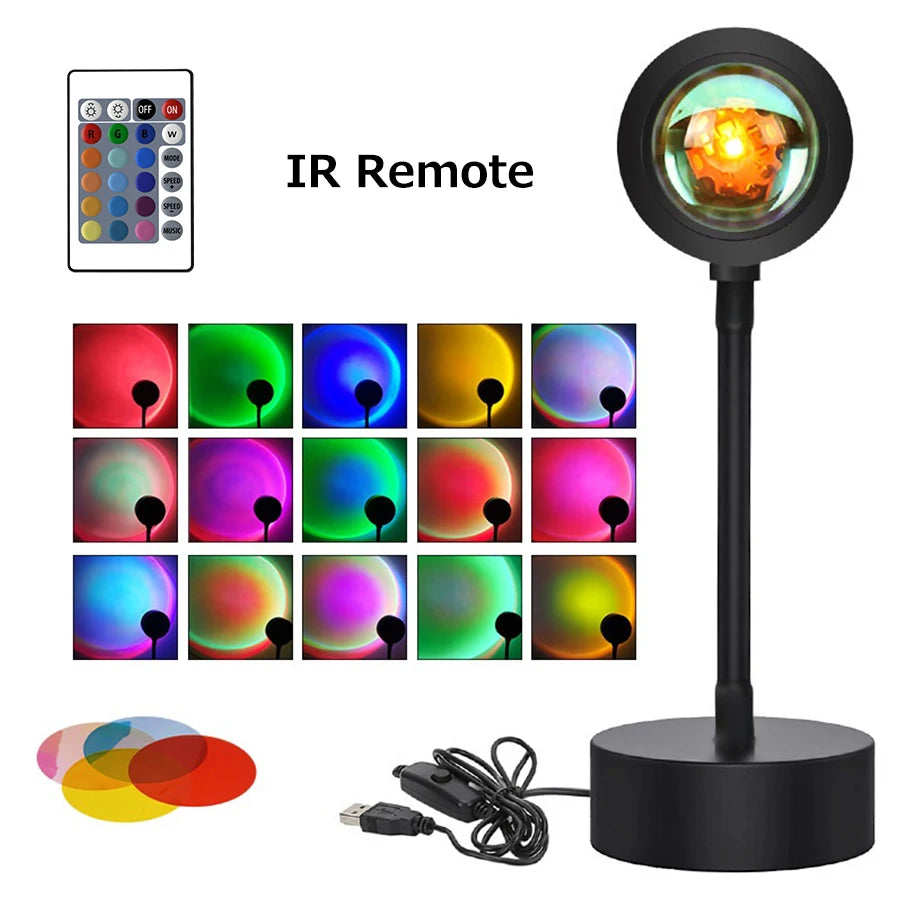 Tuya Smart Sunset Lamp Night Light Sunset Projector Smart Life APP Remote Led Lights Room Decoration Photography Birthday Gift