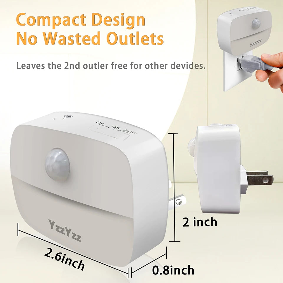 US European Plug LED Night Light PIR Motion Sensor Light Smart Lamp 110V 220V AAA Battery For Bedroom Bathroom Corridor Closet